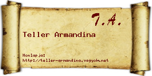 Teller Armandina névjegykártya